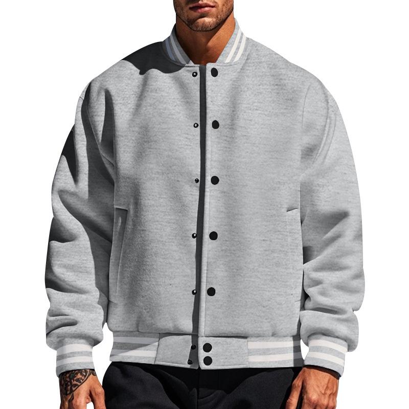 Classic Button Front Baseball Jacket