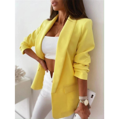 Women's Simple Chic Open Front Blazer Jacket