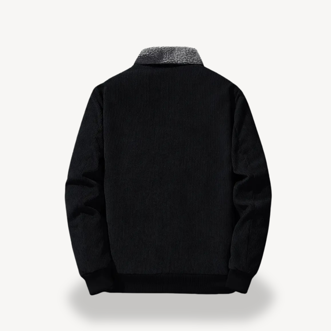 Men's Corduroy Sherpa Lined Bomber Jacket