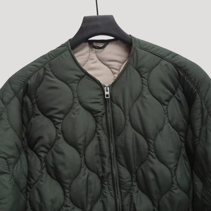 Women’s Wave Quilted Collarless Zip Jacket