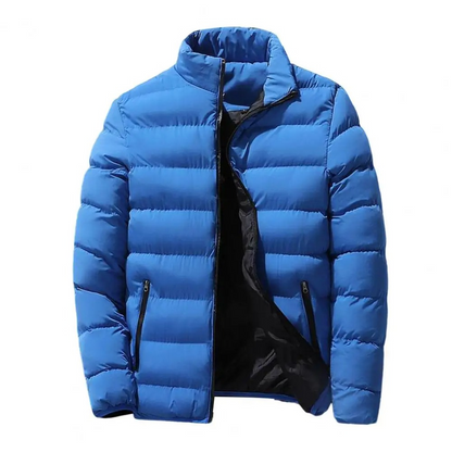 Warm Water Resistant Zip Up Puffer Coat for Men
