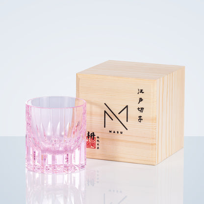 Colorful Japanese Whisky Glasses Set with Wood Gift Box