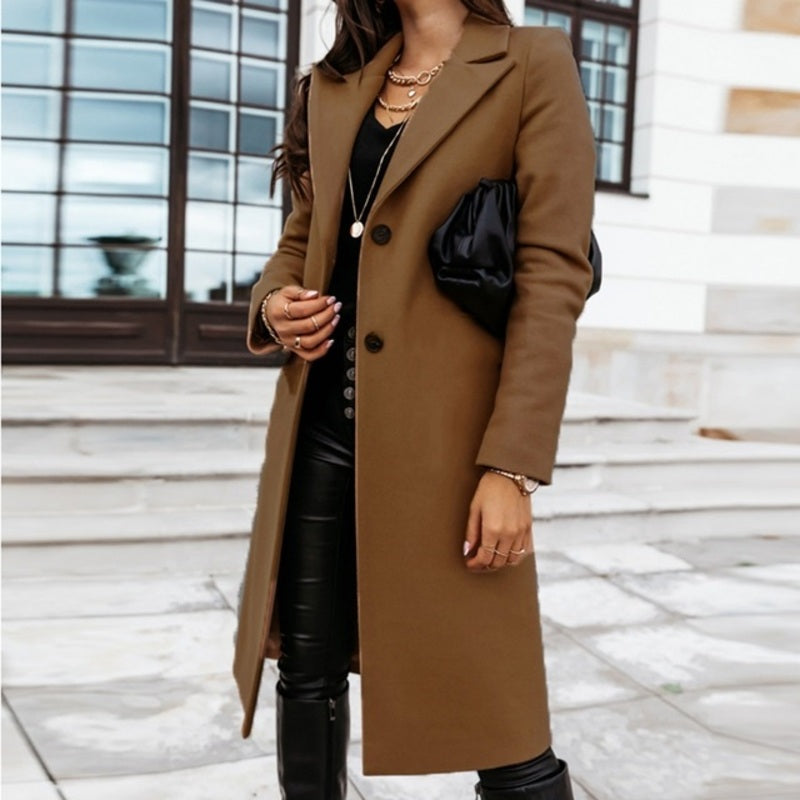 Classic Women's Waterproof Trench Coat with Button Front