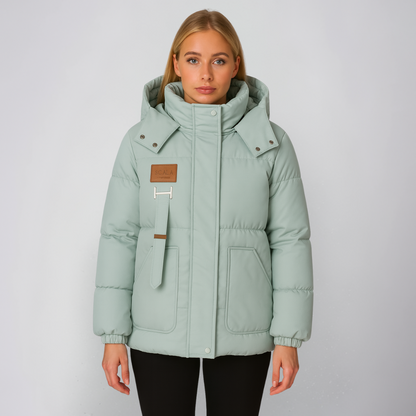 Athena | Winter Jacket - Casual Lace-Detail Outerwear for Women