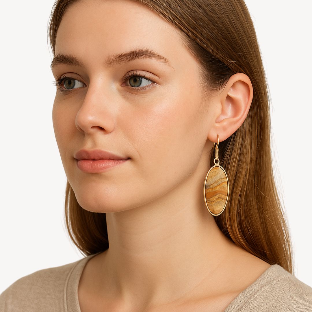 Gemstone Drop Earrings