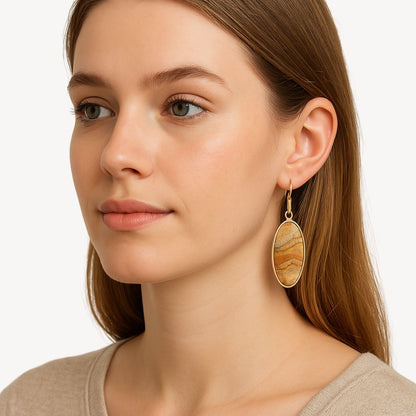 Gemstone Drop Earrings