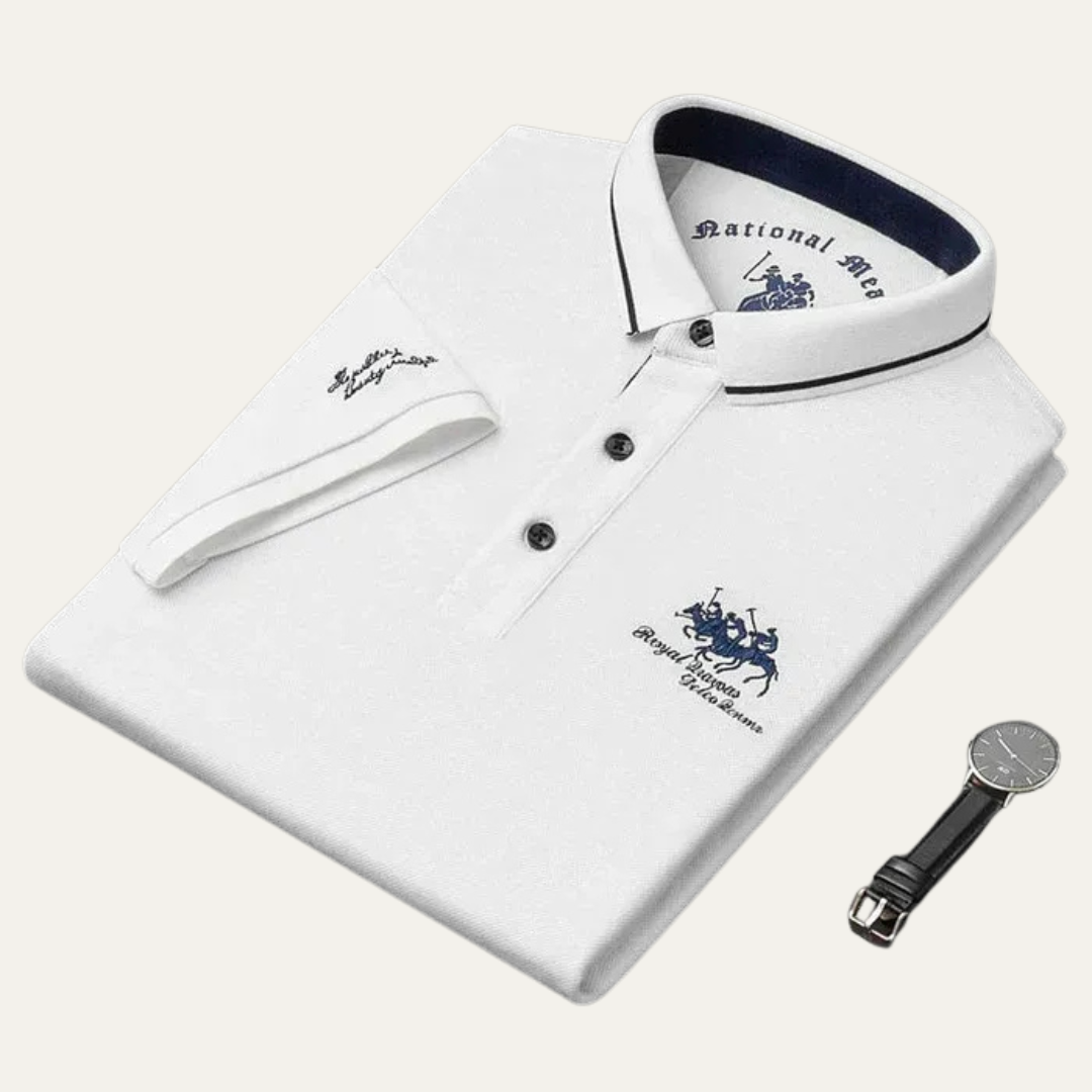 Men’s Athletic Polo Shirt with Contrasting Trim
