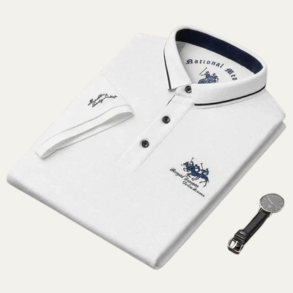 Men’s Athletic Polo Shirt with Contrasting Trim