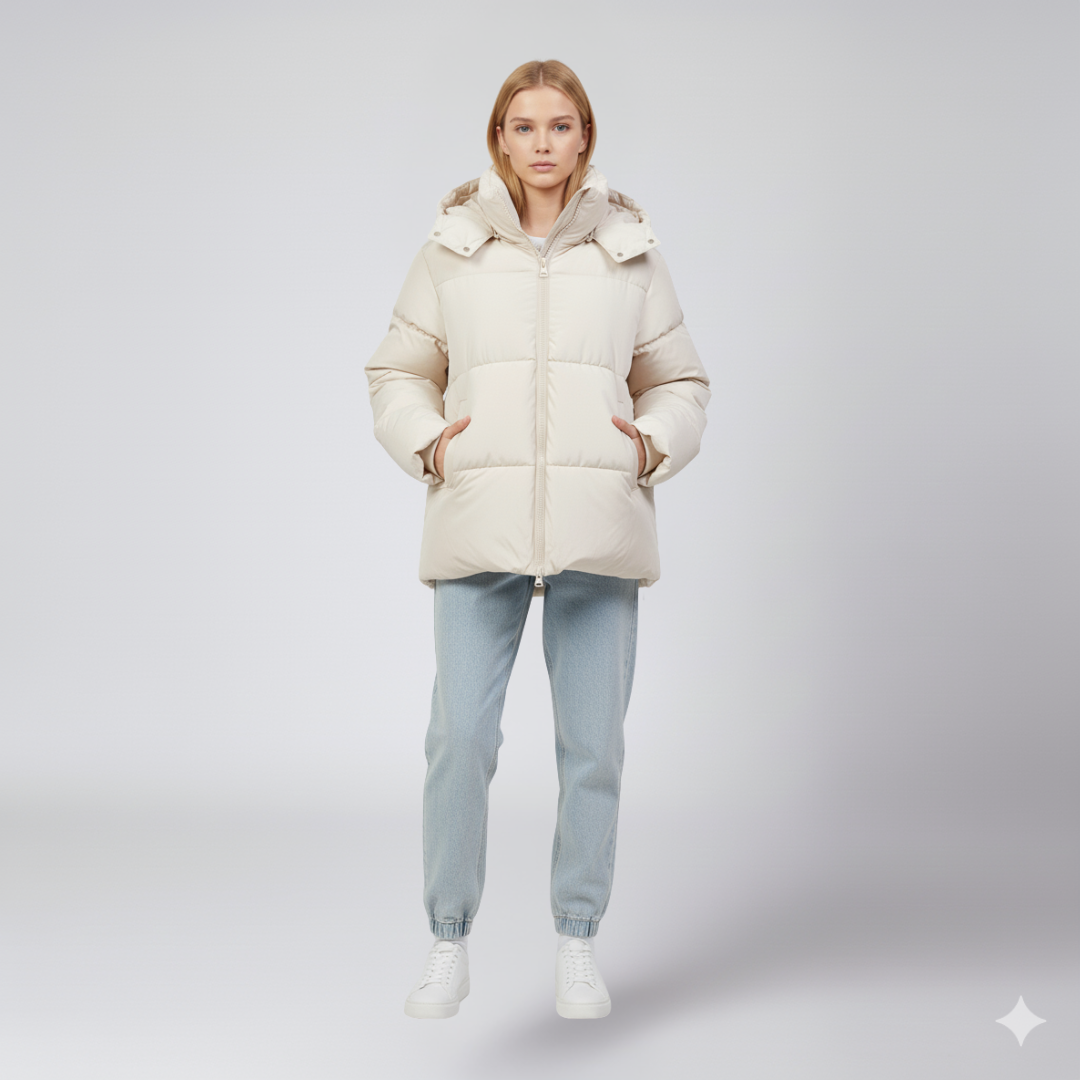 Julie | Puffer Jacket - Oversized Quilted High-Collar Winter Outerwear for Women