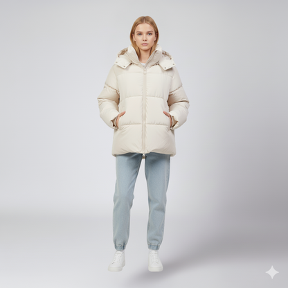 Julie | Puffer Jacket - Oversized Quilted High-Collar Winter Outerwear for Women