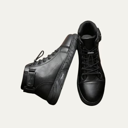 Men’s High Top Sneaker Boot with Strap and Lug Sole
