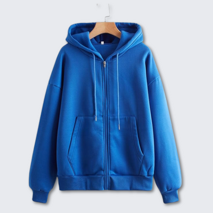 Women's Green Hooded Sweatshirt Soft Cozy Winter Jacket