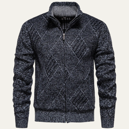 The Angera Men’s Casual Winter Knit Zip Up Jacket