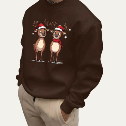 Men’s Festive Reindeer Christmas Sweatshirt