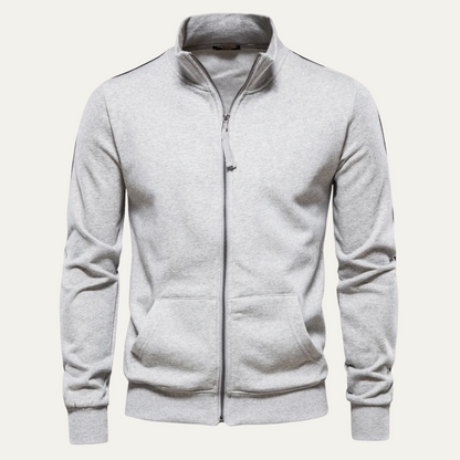 Men’s High Collar Full Zip Track Jacket