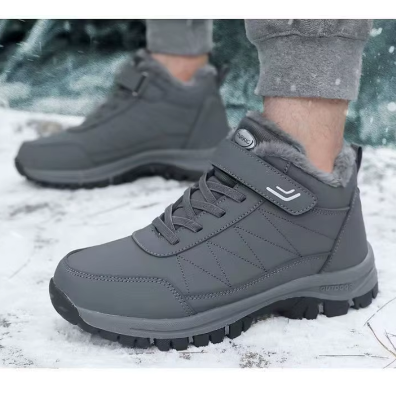 Warm Waterproof Insulated Snow Boots for Men