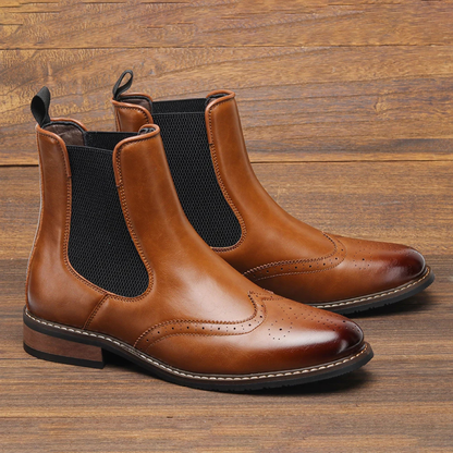 The Margate Men’s Classic Slip On Leather Chelsea Boots