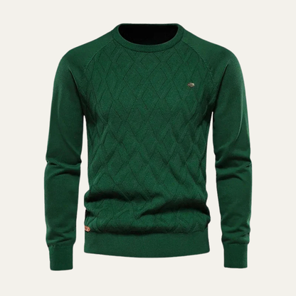 The Cannobio Men’s Classic Cable Knit Crew Neck Jumper