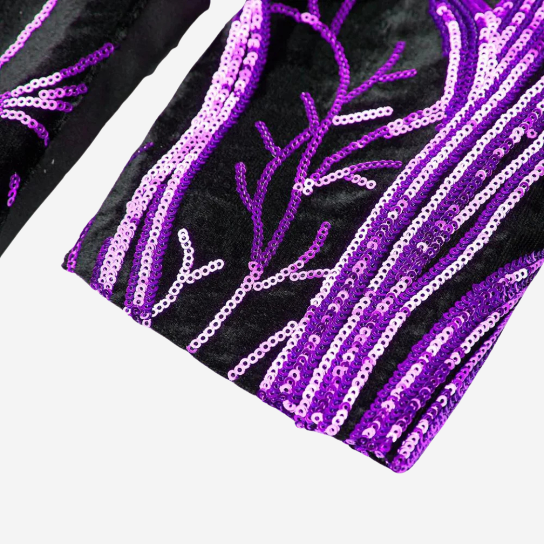 Men’s Sequin Wave Pattern Performance Blazer