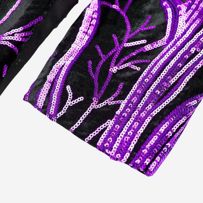 Men’s Sequin Wave Pattern Performance Blazer