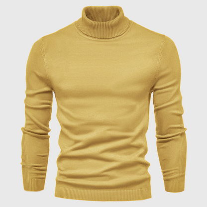 Men’s Plain Knit Turtleneck Sweater