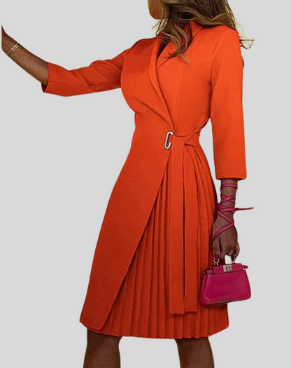 Colorful Belted Women's Blazer Dress