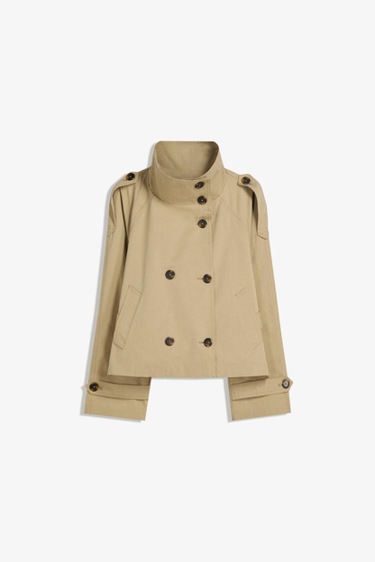 Classic Double Breasted Short Trench Coat