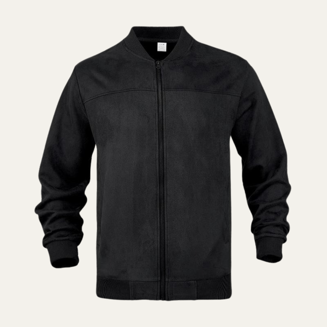 Men’s Textured Zip Up Casual Bomber Jacket