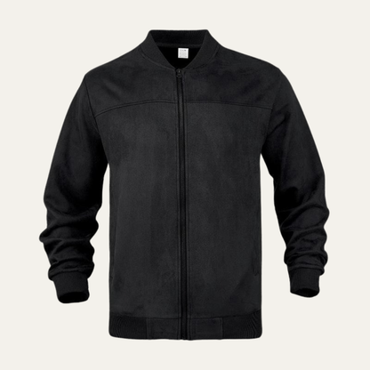 Men’s Textured Zip Up Casual Bomber Jacket