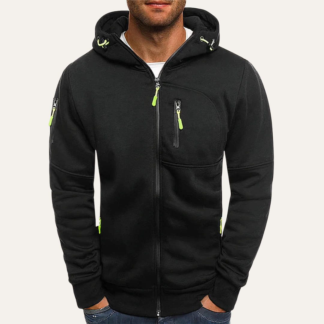 Men’s Full Zip Functional Hooded Sweatshirt