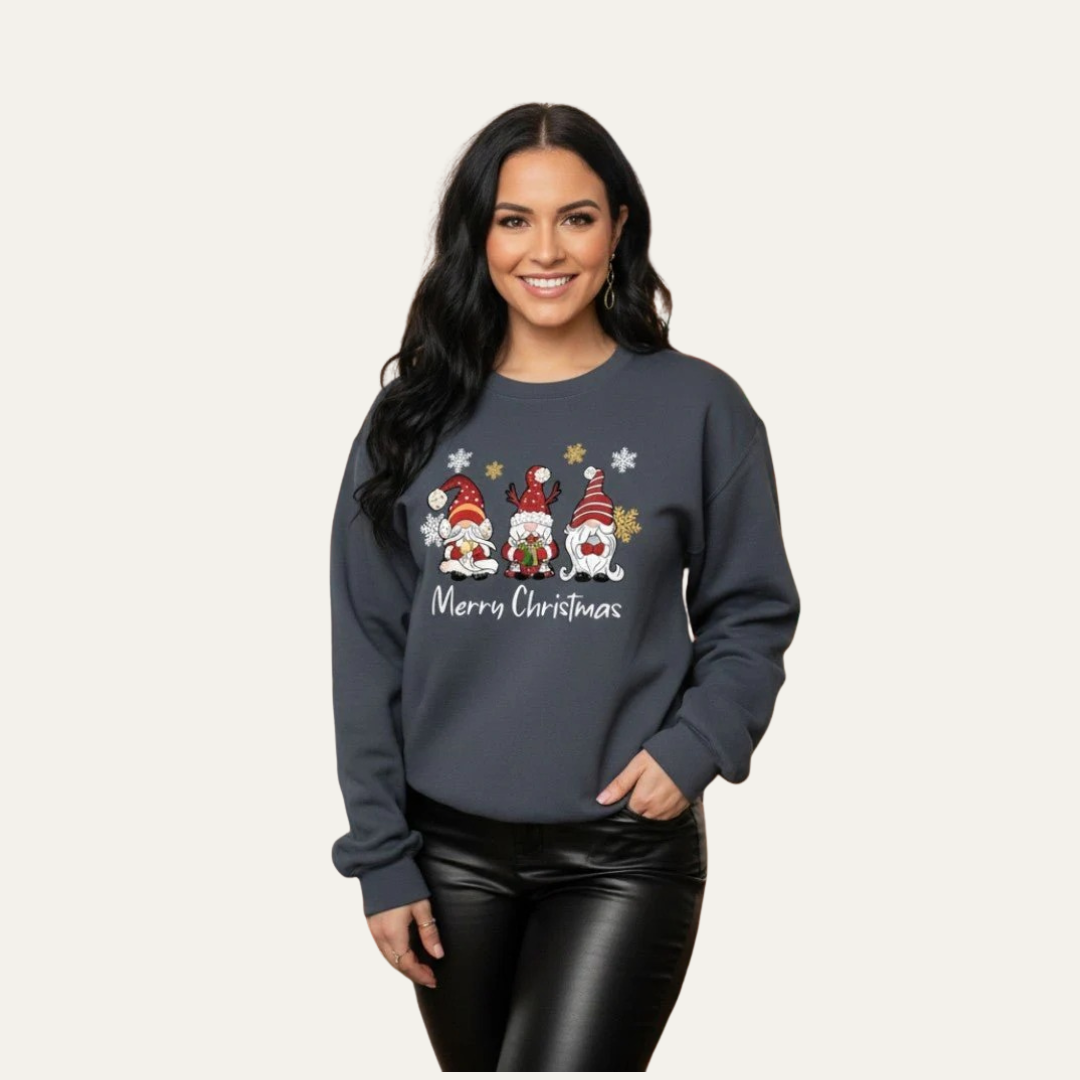 Women’s Merry Christmas Gnome Graphic Sweatshirt