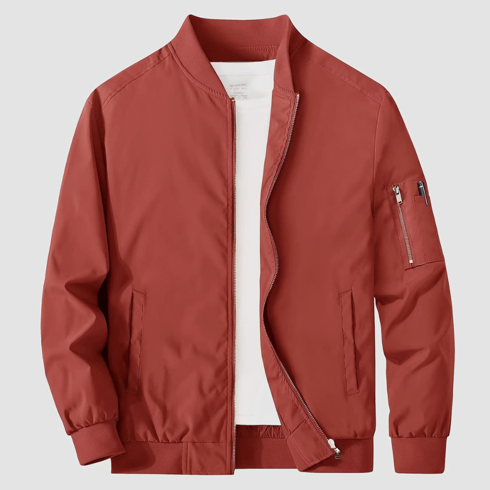 Men’s Classic Full Zipper Bomber Jacket
