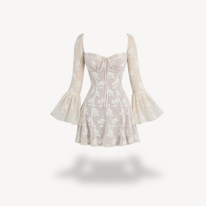 Women's Long Sleeve Lace Mini Dress | Loravell