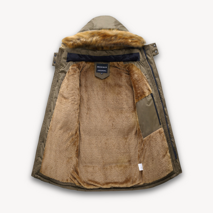 Men’s Waterproof Winter Jacket - Faux Fur Hood