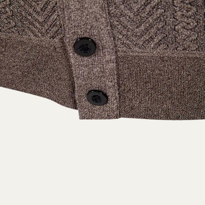 The Llangollen Men's Button Up Casual Knit Cardigan with Pockets