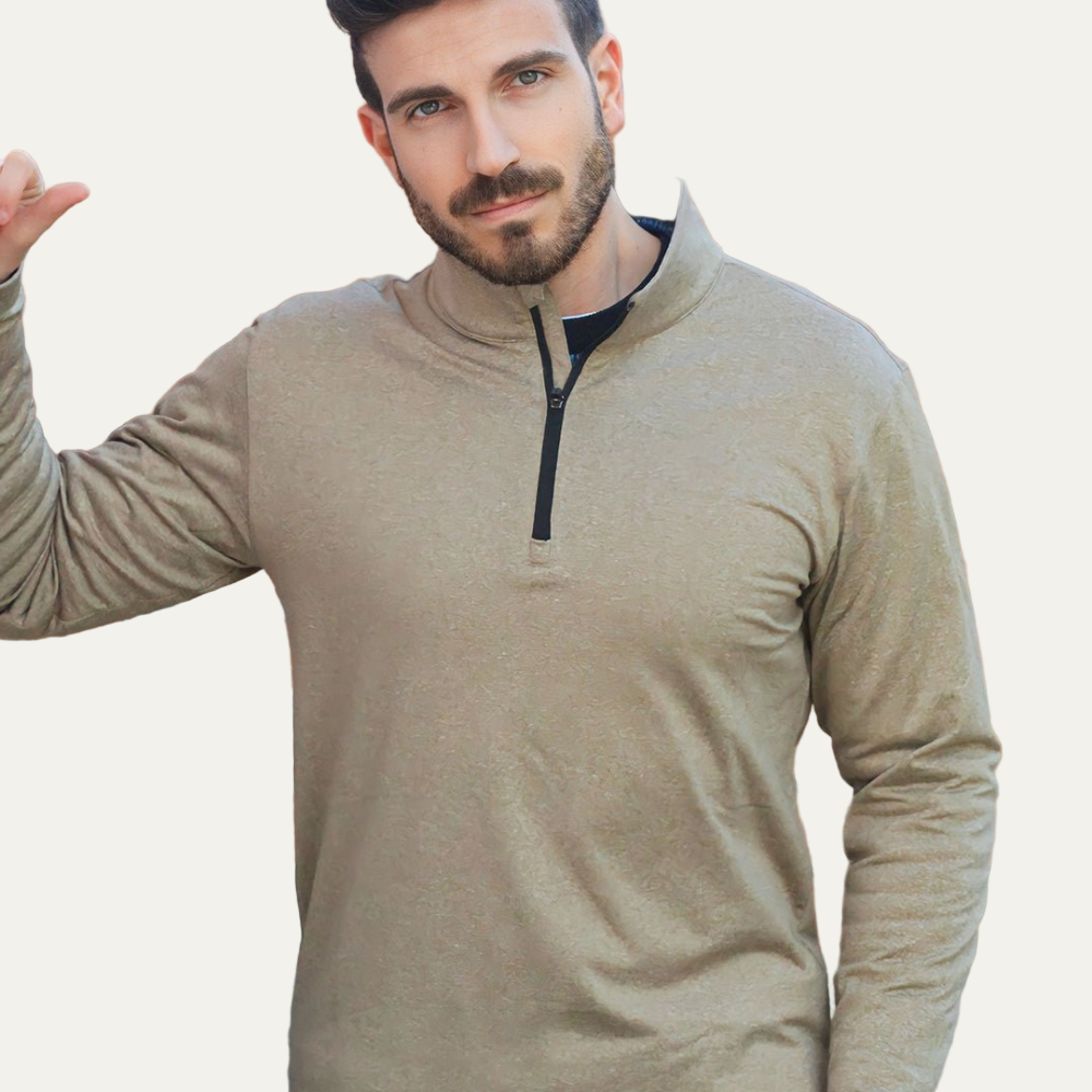 Men’s Technical Quarter Zip Stand Collar Shirt