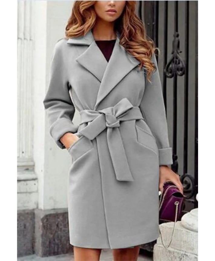 Classic Waterproof Coat with Belted Waist