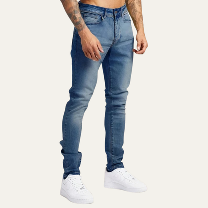 Men’s Distressed Skinny Low Rise Jeans