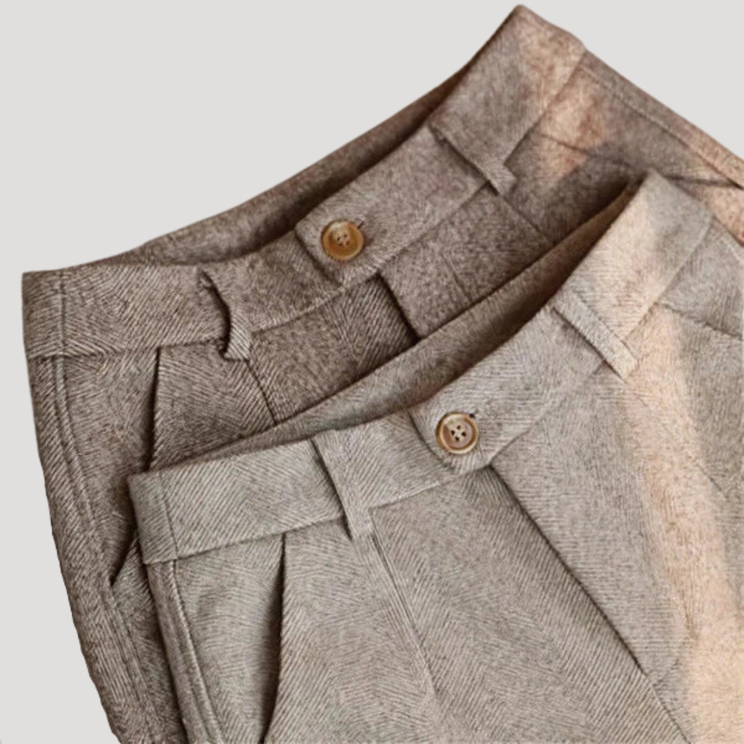 Men's Comfortable Fit Slim Trousers - BritishElegance