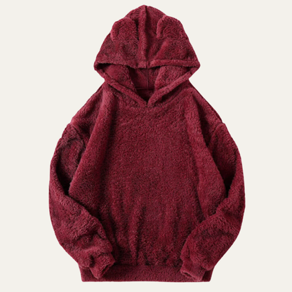 Men’s Sherpa Fleece Hoodie With Soft Pullover Design