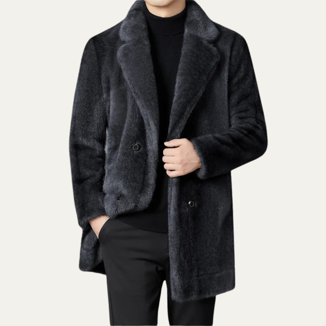 Men’s Luxurious Faux Fur Coat