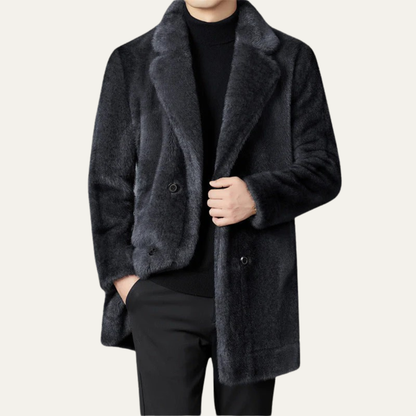 Men’s Luxurious Faux Fur Coat