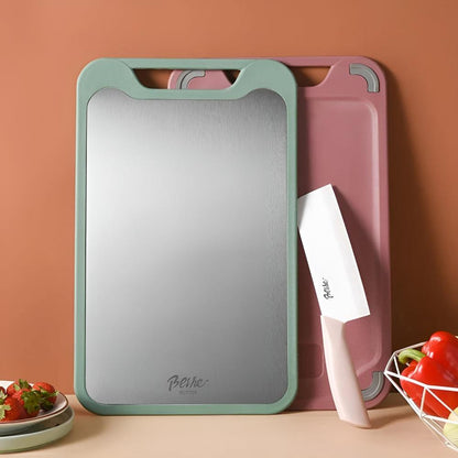 Durable Two-Sided Metal Chopping Board - BritishElegance