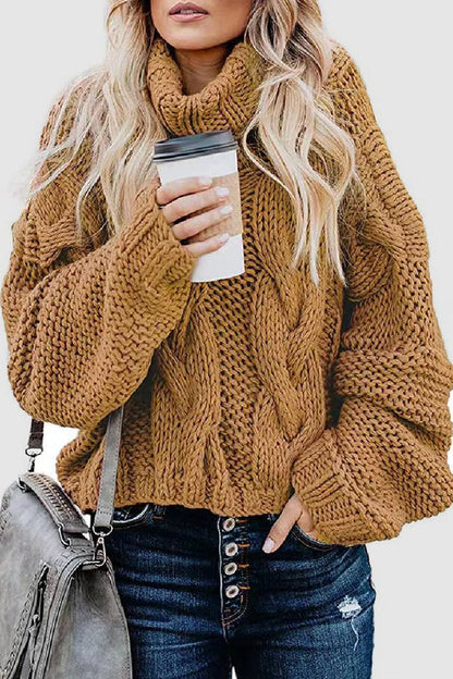 Women's Soft Knit Turtleneck Sweater in Classic Style