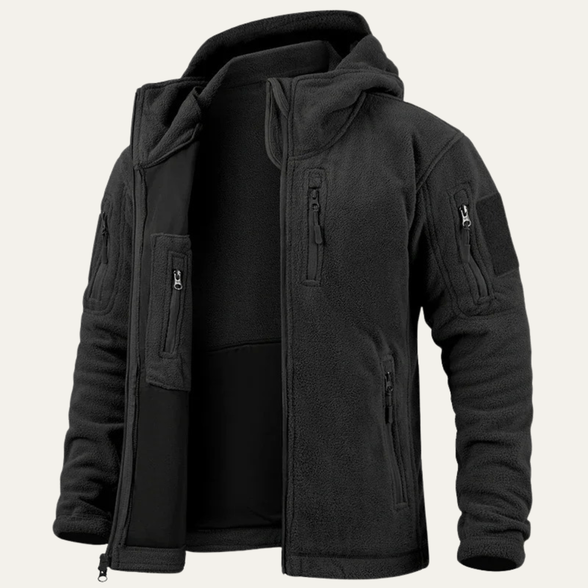 Men’s Color Block Tactical Quarter Zip Fleece Jacket
