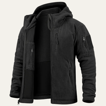Men’s Color Block Tactical Quarter Zip Fleece Jacket