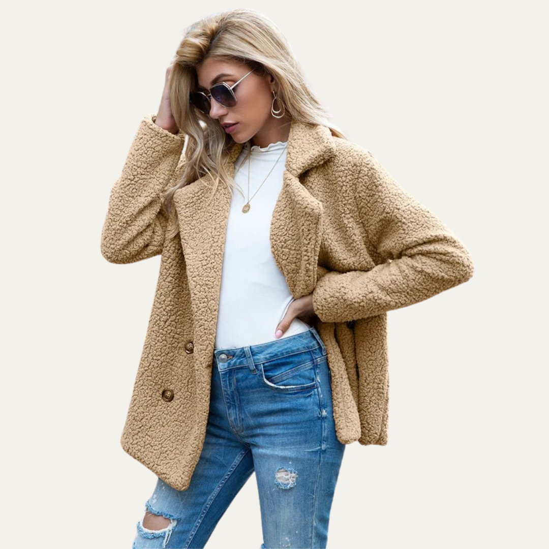 Women’s Plush Mid-Length Pea Coat