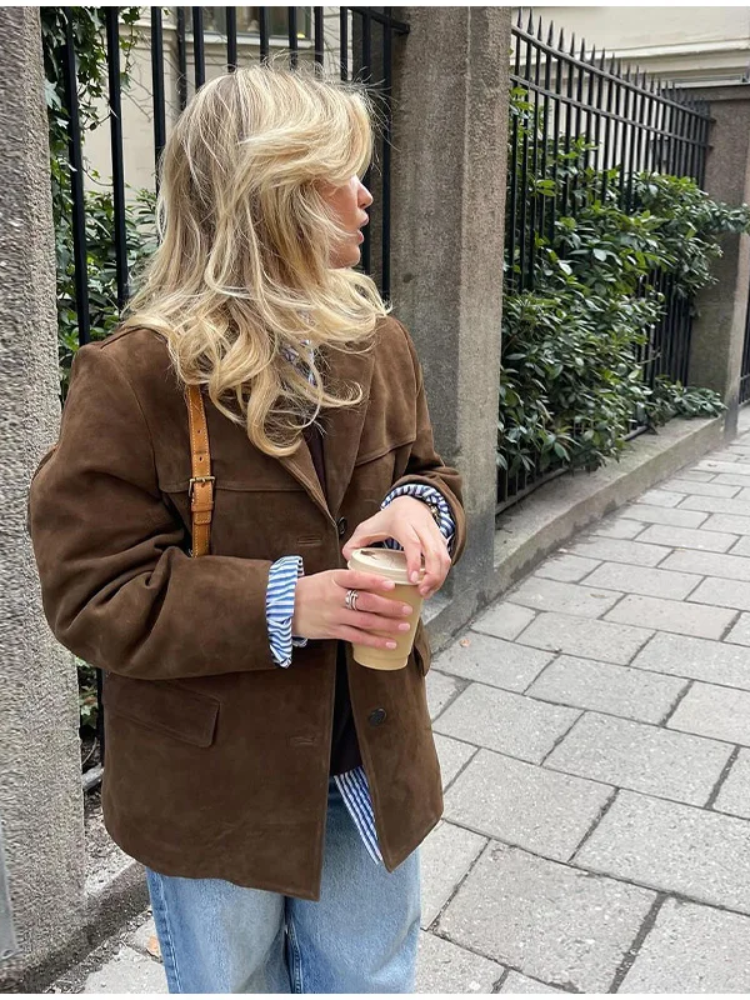 Alice Oversized Trenchcoat | Wide Lapel Button Front Trenchcoat
