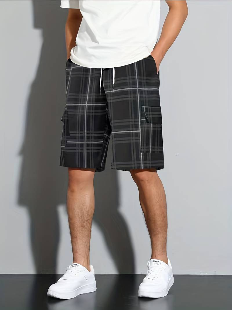 Elijah Checked Shorts with Side Pockets