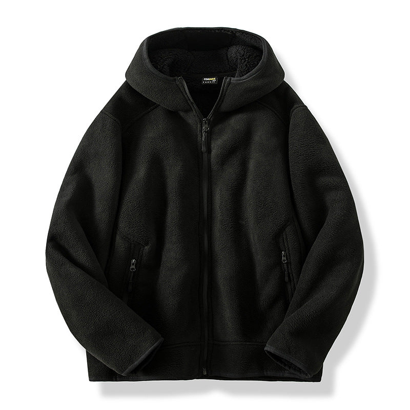Warm Mens Fleece Winter Coat Thick Cotton Padded Jacket